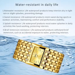 YaLaLuSi Gold Square Crystal Cuff Women Watch Glitter Dial Multi Texture Wide Bangle Elegant Party Ladies Quartz Wristwatch