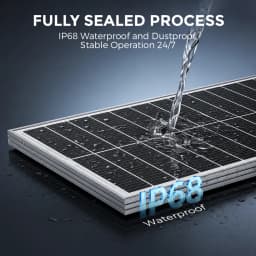 RVPOZWER 100W 18BB Rigid Solar Panels White Frame Board N-Type Solar Cells 23% High Conversion Efficiency for Home RV System Farm Outdoor Camping Off-grid Power Support