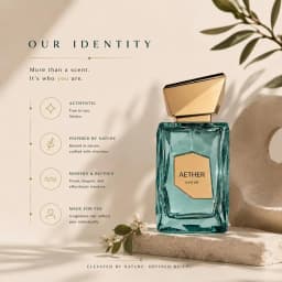 Aether Extrait Neutral Perfume 100ml with Luxury Gift Box, Clean Fruity Woody Scent, Elegant Crystal Bottle Perfume Gift for Him Her Birthday Holiday