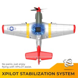 Volantexrc P51 Mustang RC Plane, 3-Level Control, One Key Aerobatic RC Airplane, Easy Assembly for Beginners & Adults