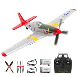 Volantexrc P51 Mustang RC Plane, 3-Level Control, One Key Aerobatic RC Airplane, Easy Assembly for Beginners & Adults