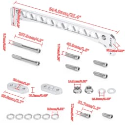 Rear Lower Billet Aluminium Control Arm Kit + Subframe Brace Sliver For 1996-2000 Honda Civic EK