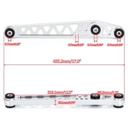 Rear Lower Billet Aluminium Control Arm Kit + Subframe Brace Sliver For 1996-2000 Honda Civic EK