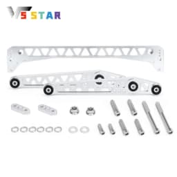 Rear Lower Billet Aluminium Control Arm Kit + Subframe Brace Sliver For 1996-2000 Honda Civic EK