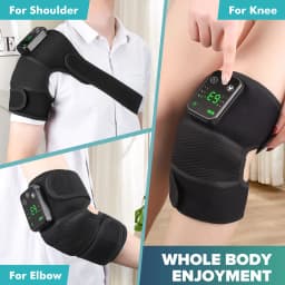 Electric Heated Vibration Knee Massage Pad 3 In 1 Shoulder Elbow Knee Massager Heating Strap Muscle Relaxation Joint Protection Health Care