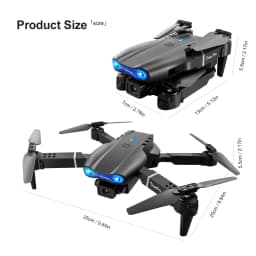 FACEGLE [Portable Drone Set] E99 Dual Camera Drone, Dual Camera - Horizontal and downward shooting, one click control, 360 ° stunt roll, Headless Mode, LED lights, protective frame, Foldable quadcopter, Beginner Drone, Birthday/Festival Gift