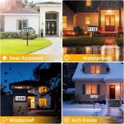 Solar-Powered Digital Door Number Light, Decorative Led House Number Light, Guide Light, Recessed Installation - for Houses, Villa Indicator Light, Solar-Powered Suitable for Villas, Lawns, Parks, Gift Light
