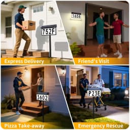 Solar-Powered Digital Door Number Light, Decorative Led House Number Light, Guide Light, Recessed Installation - for Houses, Villa Indicator Light, Solar-Powered Suitable for Villas, Lawns, Parks, Gift Light