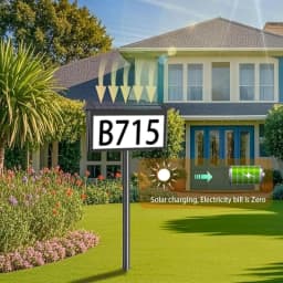 Solar-Powered Digital Door Number Light, Decorative Led House Number Light, Guide Light, Recessed Installation - for Houses, Villa Indicator Light, Solar-Powered Suitable for Villas, Lawns, Parks, Gift Light