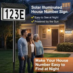 Solar-Powered Digital Door Number Light, Decorative Led House Number Light, Guide Light, Recessed Installation - for Houses, Villa Indicator Light, Solar-Powered Suitable for Villas, Lawns, Parks, Gift Light