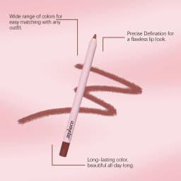 Zephoco 1g Red Brown Lip Liner Pencil Waterproof Long Lasting Smudge Proof Smooth Application For Daily Makeup Natural Finish