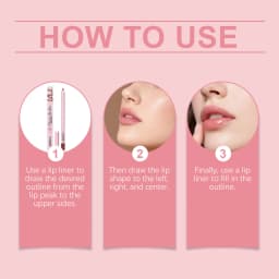 Zephoco 1g Red Brown Lip Liner Pencil Waterproof Long Lasting Smudge Proof Smooth Application For Daily Makeup Natural Finish