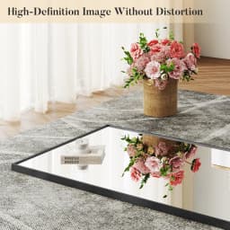 MCQ 59"x16" Full Length Mirror Standing Hanging or Leaning Wall Shatterproof Glass Mirror Aluminum Alloy Thin Frame for Home