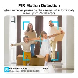 GENBOLT 2K WiFi Indoor House Security Camera Wireless, Pan Tilt Pet Camera with 5000mAh Battery Powered, IP Camera CCTV Nanny Dog Cam Baby Monitor with PIR Detection