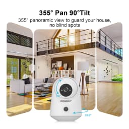 GENBOLT 2K WiFi Indoor House Security Camera Wireless, Pan Tilt Pet Camera with 5000mAh Battery Powered, IP Camera CCTV Nanny Dog Cam Baby Monitor with PIR Detection