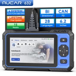 MUCAR 632 AI Automotive Tools Life Free Obd2 Scanner CANFD 15 Reset 4 System Life Free Bidirectional Diagnostic Auto OBD Scanner