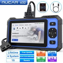 MUCAR 632 AI Automotive Tools Life Free Obd2 Scanner CANFD 15 Reset 4 System Life Free Bidirectional Diagnostic Auto OBD Scanner