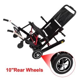 Electric Stair Climbing Chair Foldable Emergency Stair Lift Wheelchair Battery Operated for Elderly Disabled 440 lbs Max Load