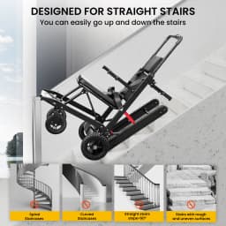 Electric Stair Climbing Chair Foldable Emergency Stair Lift Wheelchair Battery Operated for Elderly Disabled 440 lbs Max Load