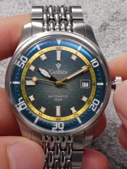 CADISEN Automatic Mechanical Watch Man Silver Business Casual Waterproof Watch Japan MIYOTA 8215 Movement Luminous Men's Watch