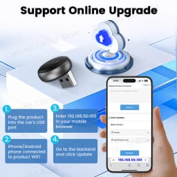 Mini Ultra 3 CarlinKit 5.0 Wireless Adapter Wireless CarPlay Android Auto For OEM Car Plug & Play WiFi Bluetooth Auto Connection