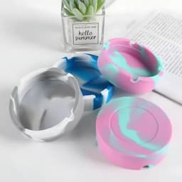 Silicone Ashtray - Shatterproof, Glow-in-Dark, Easy Clean for Indoor/Outdoor, Home, Bar, Hotel Use