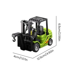 1/64 Mini Remote Control Forklift Desktop Alloy Toy Car with Trailer 2.4G RC Excavator Game Engineering Truck Children Toy Gift