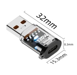 Type C Adapte USB 3.2 OTG Fast Charging 120W 10GB High Speed Data Audio Transfer For PC Tablet