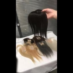 5cmx9cm Highlights Brown Human Hair Toppers With Bangs Women Clip in Hair Toppers for Thinning hair Brown Blonde Hairpieces