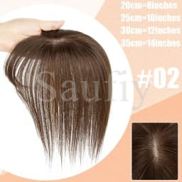 5cmx9cm Highlights Brown Human Hair Toppers With Bangs Women Clip in Hair Toppers for Thinning hair Brown Blonde Hairpieces
