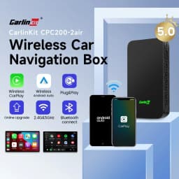 CarlinKit 5.0 & 4.0 2-In-1 Wireless Adapter Wireless CarPlay & Android Auto 2.4G&5Ghz WiFi Bluetooth Auto Connect Plug and Play