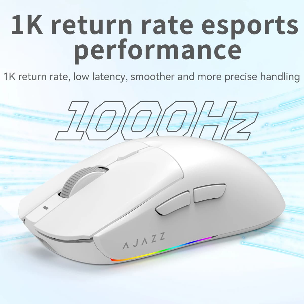 AJAZZ AJ139 V2 MC Magnetic Wireless Mouse, Ergonomic & Lightweight, for PC Gaming and Office Use, PAW3395 Sensor