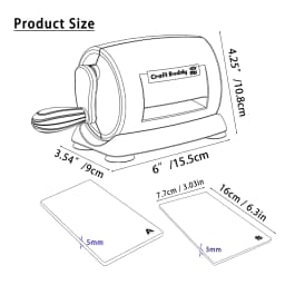 3.35 Inch Wide Opening Die Cutting and Embossing Machine, Multi-functional Manual Craft Machine with Cutting A&B Plate, 6 Stylish Colors for Scrapbooking, Card Making, Handmade Paper Art DIY Crafts