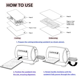 3.35 Inch Wide Opening Die Cutting and Embossing Machine, Multi-functional Manual Craft Machine with Cutting A&B Plate, 6 Stylish Colors for Scrapbooking, Card Making, Handmade Paper Art DIY Crafts