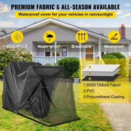 VEVOR Motorcycle Shelter Shed Strong Frame Motorbike Garage Waterproof 106.3"x 41.3"x 61" Motorbike Cover Tent Scooter Shelter