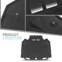 Engine Splash Shield Suitable for 2011-2018 Audi A6 A7 S6 S7 Quattro Rs7 4G0863822C, 4G0863822J, Black Cotton, Sturdy and Durable Car Protective Cover