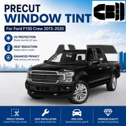 Precut Window Tint Car for Ford F150 Crew Cab 2015-2020 Sun Uv Blocking Heat & Glare 2Ply Window Protector Privacy Films Shade