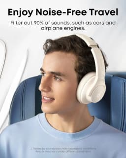 Soundcore by Anker Q20i Hybrid Active Noise Cancelling Headphones, Wireless Over-Ear Bluetooth, 40H Playtime (Refurbished)