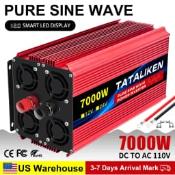 Pure Sine Wave Inverter 3500W/4000W/4500W/5000W inverter 12v converter 60HZ Portable camping car available US socket