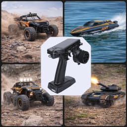 NEW RC Transmitter with Receiver Black 3.5 Inch Color Display 2.4G 11 Channel RC Transmitter with Dual Antennaes for RC Car Boat