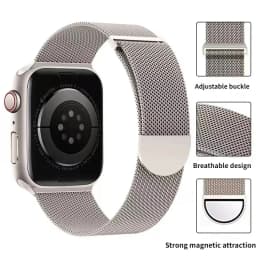 Metal Milanese Strap for Apple Watch Band Ultra3/2 49mm 11 10 9 8 7 Magnetic Bracelet iWatch 6 5 4 SE2 46mm 45mm 41mm 44mm 40mm