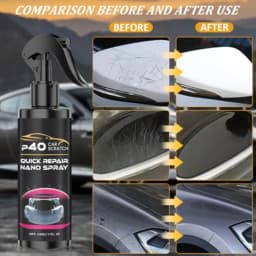 2Pcs P40 Car Scratch Quick Repair Nano Spray Instant Invisible Scratch Remover Quick Paint Restoration Multifunctional Coating