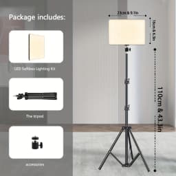 11in LED Video Fill Lamp Light Vloging Photo Studio LED Panel  With  Triopd Stand For Live Stream Makeup Meeting Group
