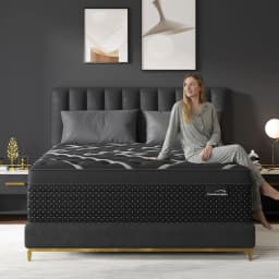 12/14in Hybrid Gel Memory Foam Mattress with Pocket Spring, Medium Firm, Motion Isolation Mattress in a Box