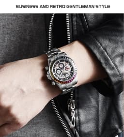 PAGANI DESIGN Top Brand Rainbow Circle Men's Mechanical Automatic Watch Stainless Steel Luxury Sapphire Relogio Masculino