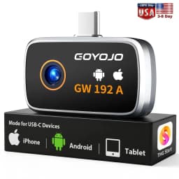 GW340 Thermal Camera for Android/iPhone (USB-C), 512x384 Super Resolution (256x192 Native IR), Thermal Imager Samsung/iOS 17/16/15 Series & IPads USB-C Port, HVAC, Automotive -4°F~752°F