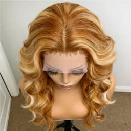 Ombre Honey Blonde Mixed Body Wave Wig Human Hair 13x4 Hd Lace Front Wig Brazilian Human Hair 200 Density Glueless Wig for Women