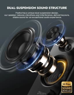 OHAYO Active Bluetooth 5.3 Bookshelf Speakers, 60W MDF Wooden Speaker Unit , 2.0 Computer PC Monitor Gaming Speakers,RCA/AUX/USB