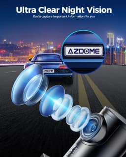 【US Warehouses】AZDOME M300S Dash Cam 4K+1080P Front and Rear Dash Camera for Cars 5.8G WiFi GPS Voice Control WDR Night Vision