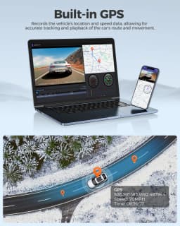 【US Warehouses】AZDOME M300S Dash Cam 4K+1080P Front and Rear Dash Camera for Cars 5.8G WiFi GPS Voice Control WDR Night Vision